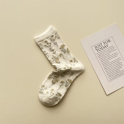 春夏小清新碎花中筒襪  355