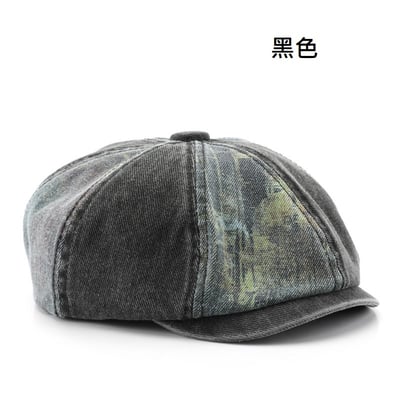 日系水洗牛仔前進帽 復古報童帽 男女款 做舊帽 文青百搭 n2650118