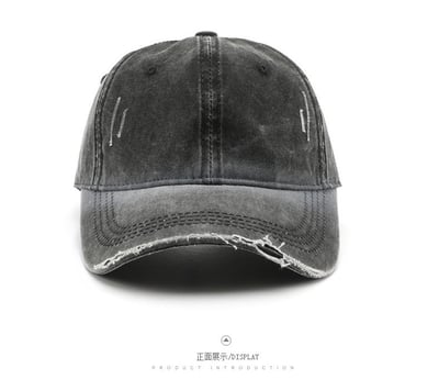 日系復古棒球帽 水洗做舊磨破漸變 帽子戶外 防曬遮陽鴨舌帽 百搭街頭潮流 n600369