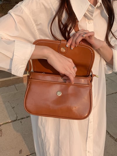斜挎包 新款復古小方包 小眾腋下包 5227