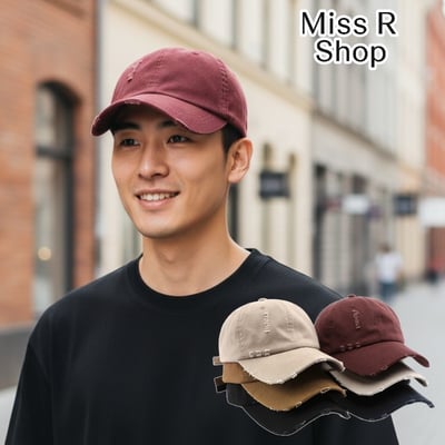 美式復古 磨邊破洞 棒球帽 韓系街頭 顯臉小 軟頂鴨舌帽 個性情侶帽 遮陽防曬 ins百搭 學生 n600351