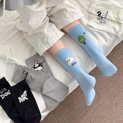 中筒襪AB款 直板運動長襪 個性潮流百搭女襪   954