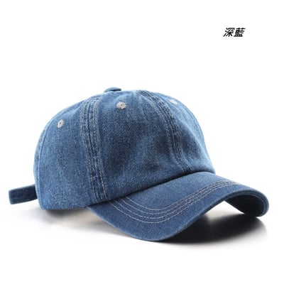 韓版日系純色牛仔棒球帽 男女情侶百搭 防曬遮陽鴨舌帽 休閒 戶外 四季 潮流 時尚 百搭 n600316