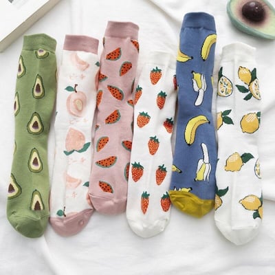 水果系列 中筒襪 日系女士棉襪094