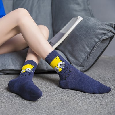 卡通韓版 可愛中筒襪子 男女款ins潮襪   943