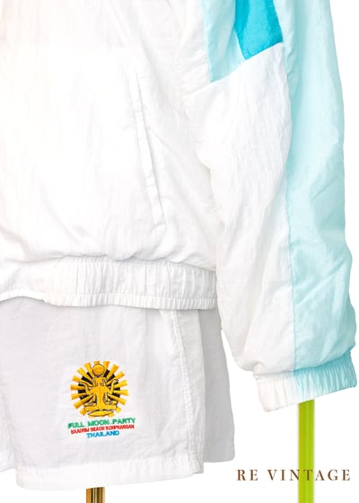 『歐洲寶物』湖水綠拼接尼龍小人偶外套 Sergio Tacchini8