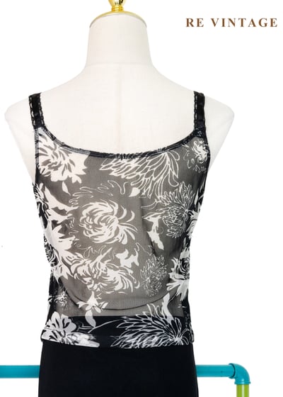 繁花餘燼 -亮片花卉透膚背心9