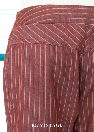 鐵鏽紅線條抽鬚長褲（26"）10