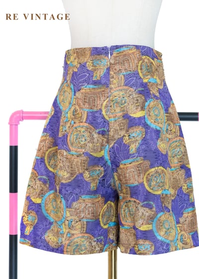 飽滿電光紫時空硬幣高腰短褲（25"）7