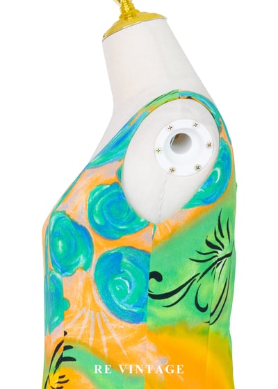 濃烈陽光顏料手繪筆觸洋裝11