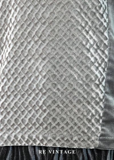 冰川代碼 - 銀灰色菱格絨布上衣5