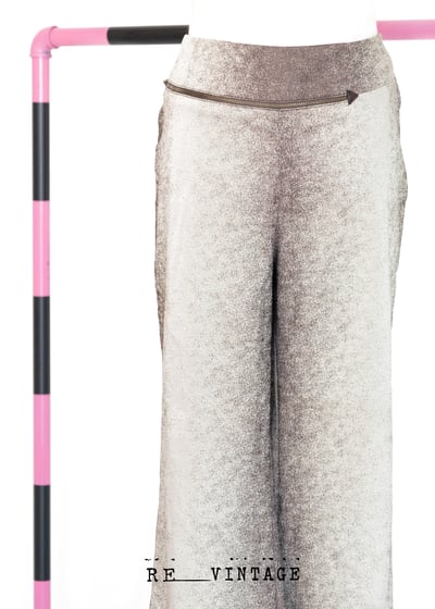 Pixelated brown 中高腰小喇叭褲9