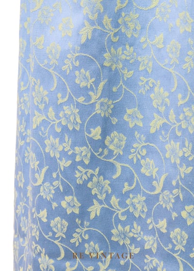 草地女孩天空藍嫩葉花朵長裙（24-35"）6