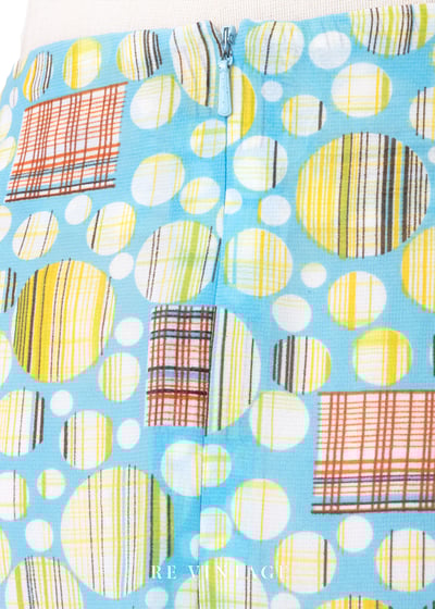 天空藍線條泡泡長裙（27"）8