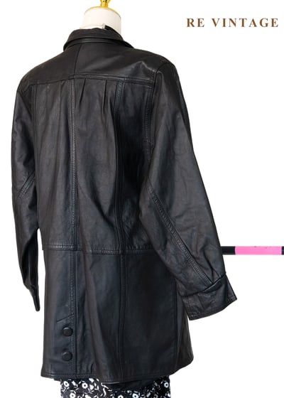 質感單品 - 高冷系大女子主義長版皮外套12