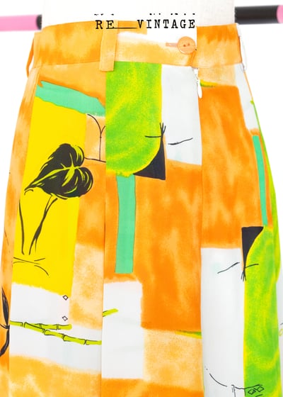 夏日橙色果園高腰長裙（25"）8