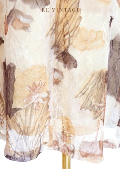 套裝裙子 - 奶茶色乾燥花網紗裙子（26"）9