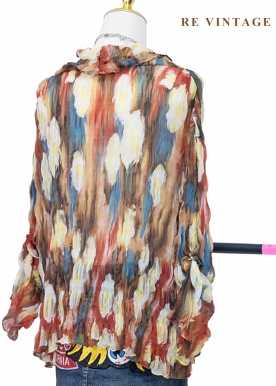 楓林深處的印象派油畫抓皺雪上衣10