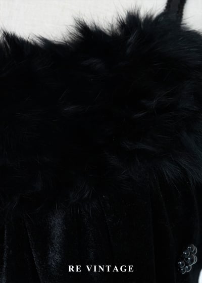 黑絨散落の小花細肩帶背心7