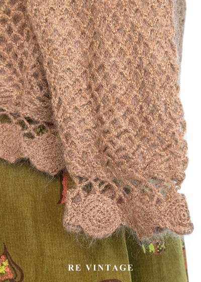 繁花夢境立體勾花針織毛衣10