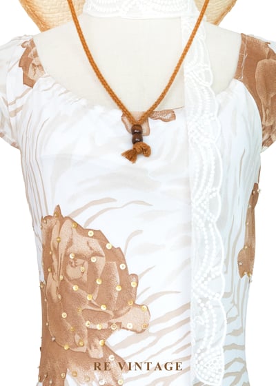 斑馬紋底荒漠玫瑰長洋裝7