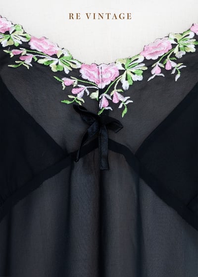 粉色玫瑰秘密黑紗細肩帶背心6