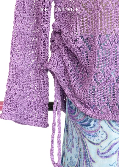 紫丁香針織剪影貓咪上衣7