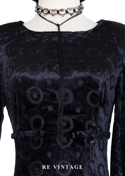 圓的哲學 - 紫光絨布長洋裝5