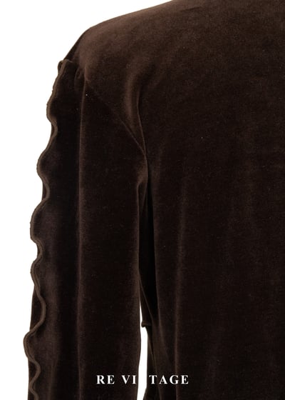 午夜可可 - 法式波紋絨布長洋裝15