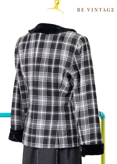 絕美氣質雙排釦格紋西裝外套7