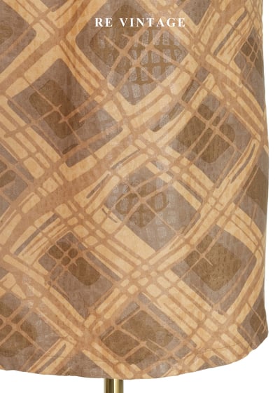 秋色麥穗菱格紋及膝裙（24-26"）4