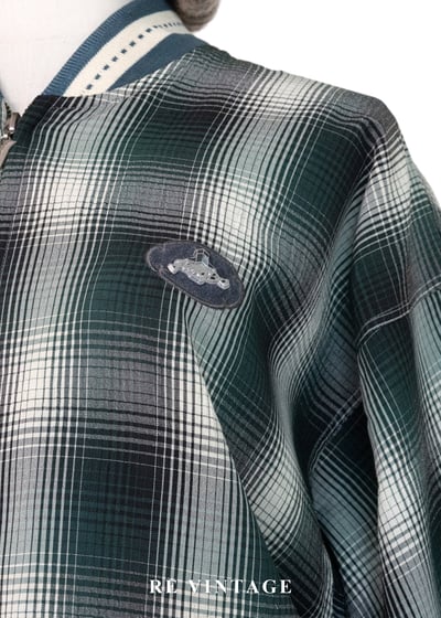 森林浴漸層格紋薄款夾克外套4