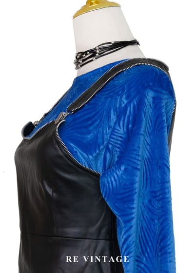 法國製 - 甜甜在心黑皮革愛心吊帶裙8