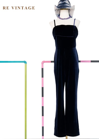 深藍海裡的美人魚細肩帶連身褲1