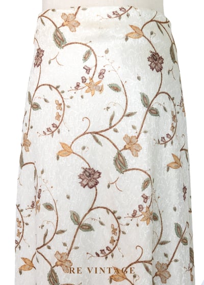 植物標本花朵米白色長裙（27-30"）3