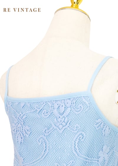 水藍蕾絲流蘇小背心8