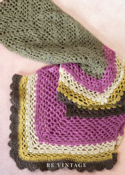 葡萄色針織圍巾4