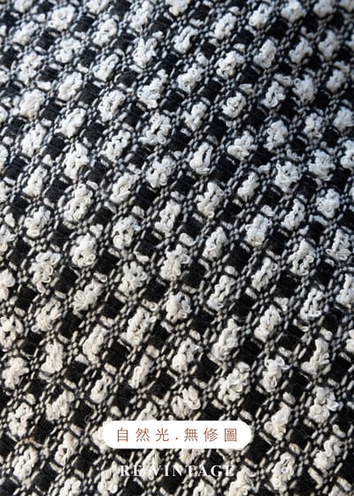 黑白交織小格粗花呢短裙（25"）10