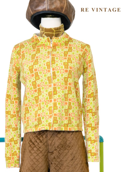 Geometric Spectrum 萊姆綠格紋毛衣外套7