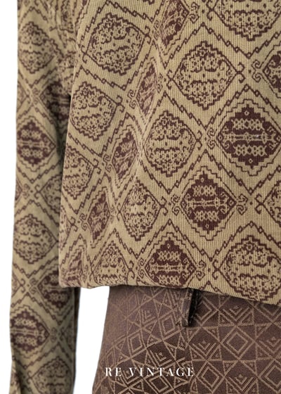 Dried Herb 菱格紋燈芯絨襯衫5