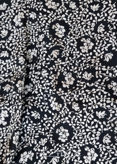 小碎花黑白色氣質長洋裝15