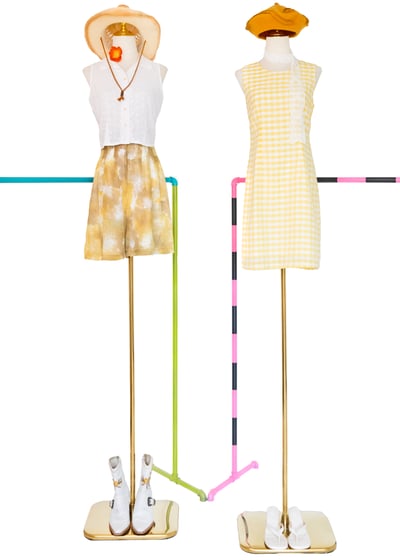 檸檬糖霜格紋小洋裝2