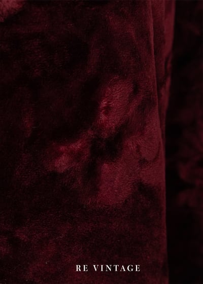 Red Wine 壓印絨布小花迷你洋裝12