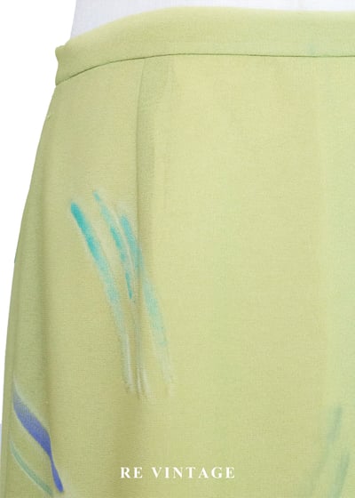 莫內花園的羽毛風筆藝術噴彩長裙（27"）5