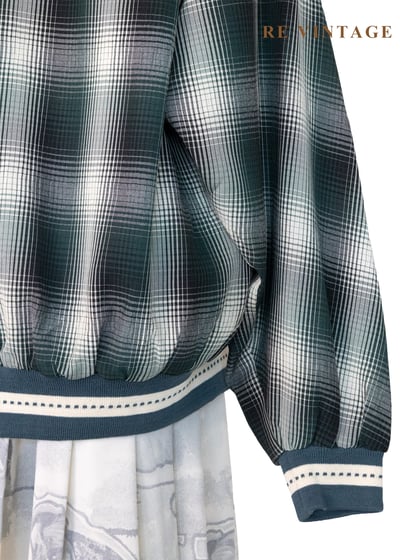 森林浴漸層格紋薄款夾克外套14