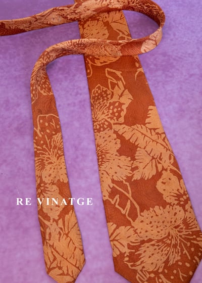 日落詩意橘紅色領帶2