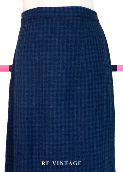 午夜藍調細格紋長裙（24-26”）3