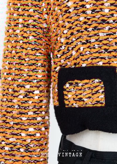 睫毛彎彎鮮橘色短版外套8