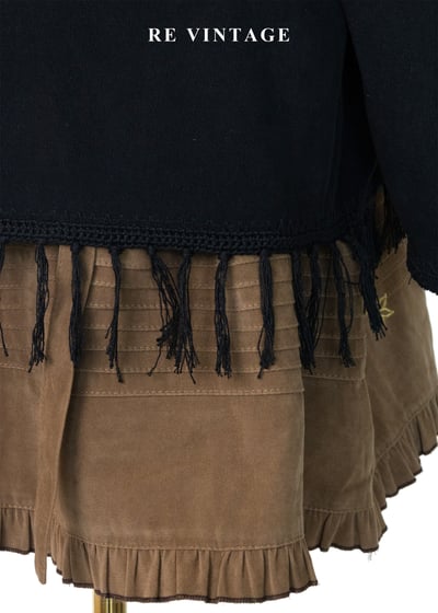 流浪地圖 - 個性拼接流蘇上衣13