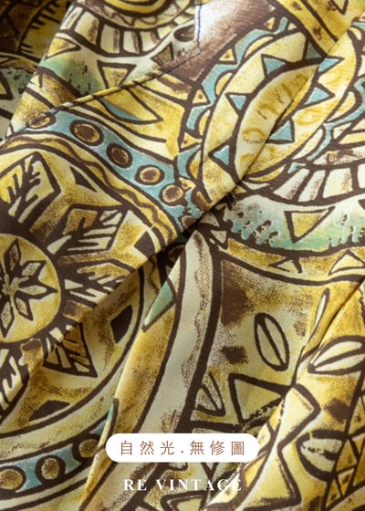 太陽放射紋理迷幻復古曼陀羅圖騰短褲（26"）11